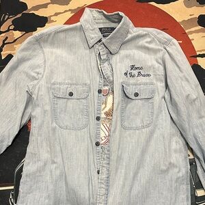 Polo by Ralph Lauren Light Blue Denim Casual Button-Down Shirt
